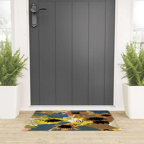 83 Oranges Yellow Ochre Florals Welcome Mat