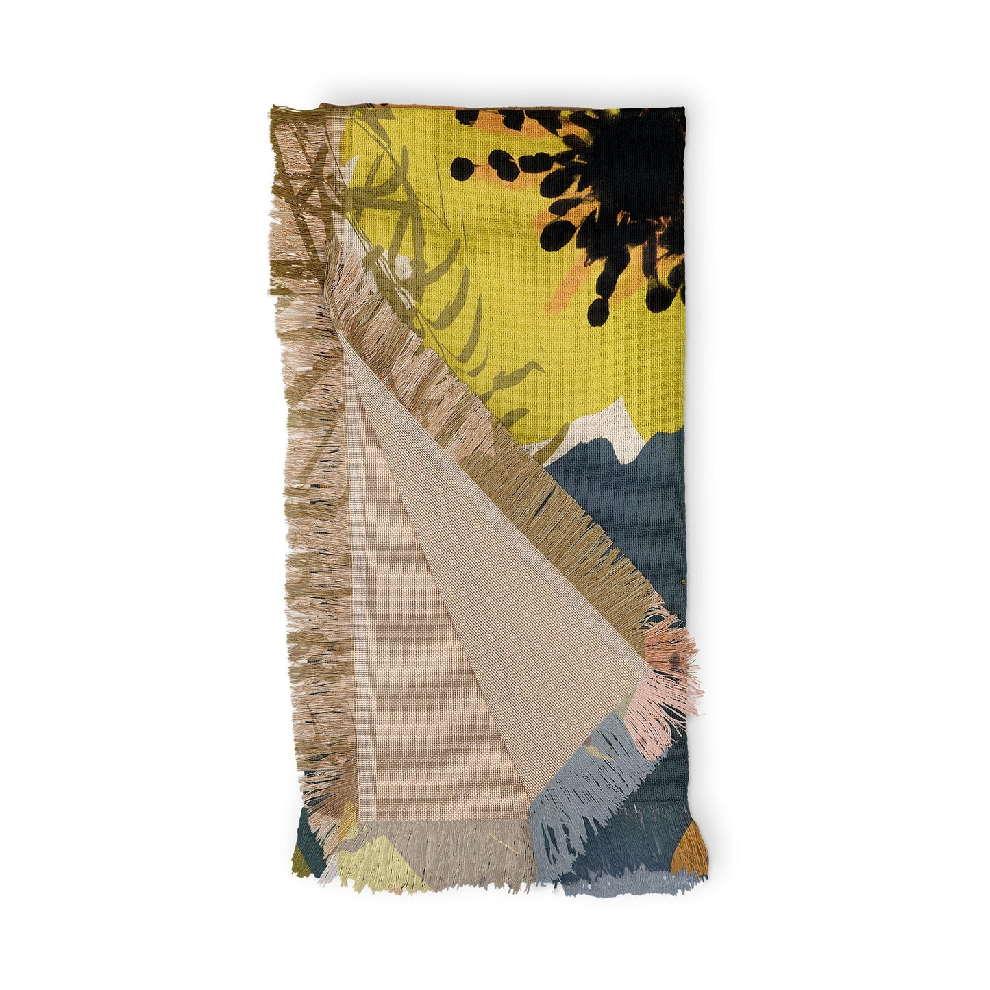 83 Oranges Yellow Ochre Florals Throw Blanket
