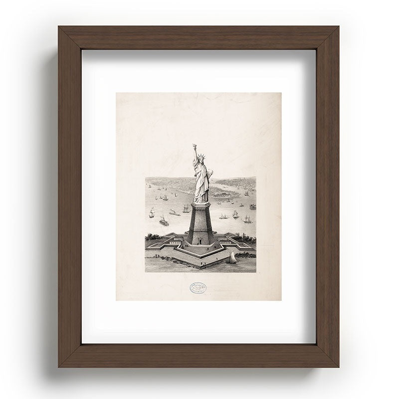 DENY Designs Vintage Lady Liberty Recessed Framing Rectangle