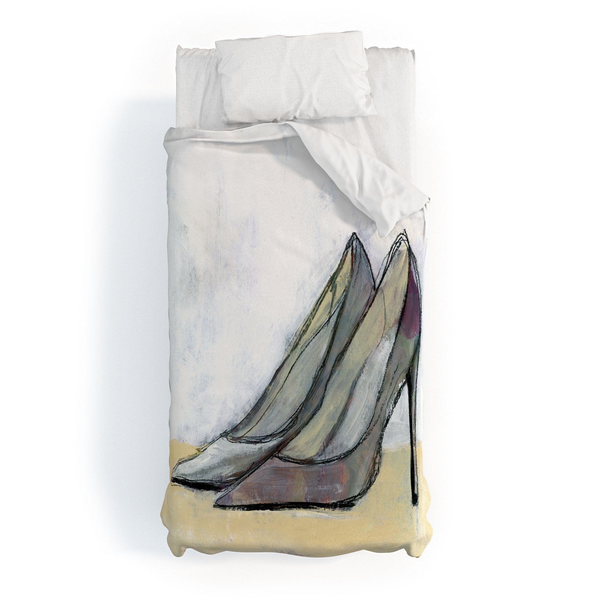Sophia Buddenhagen Grey Stiletto Duvet Cover