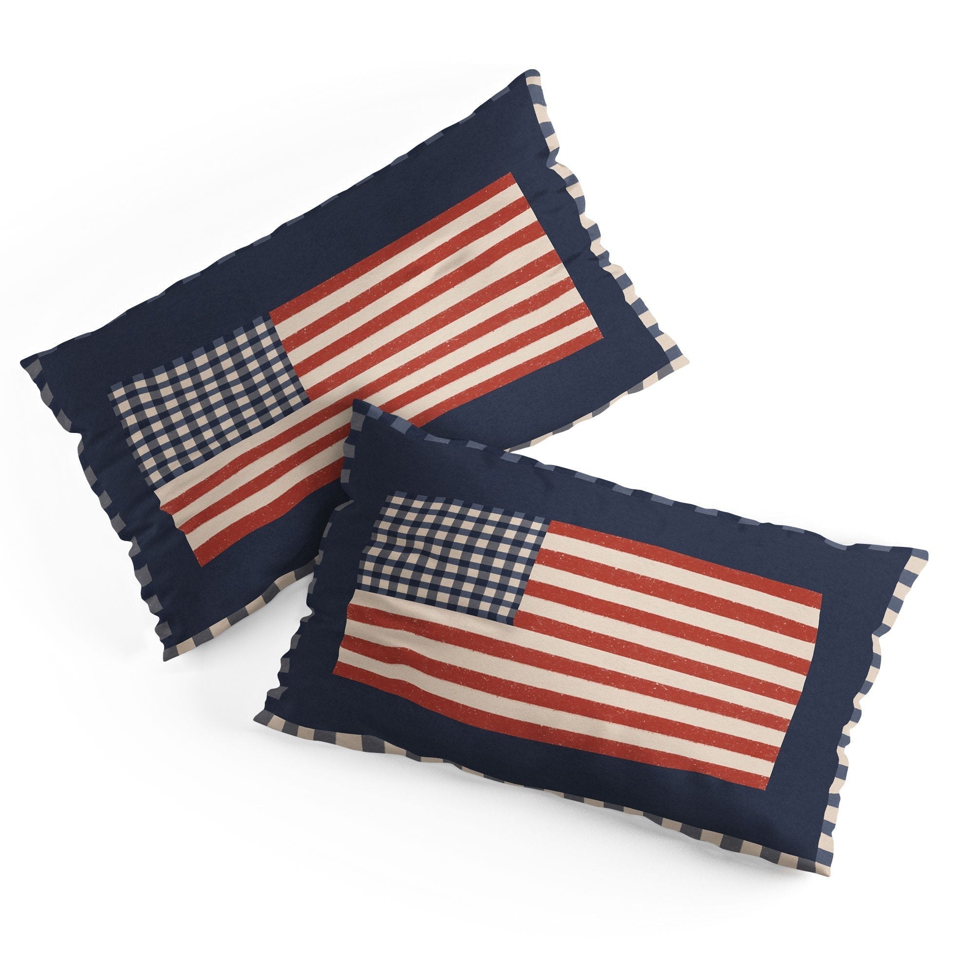 DENY Designs Gingham Flag Pillow Shams