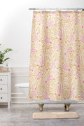 Little Om Pattern Shooting Stars cream Shower Curtain And Mat