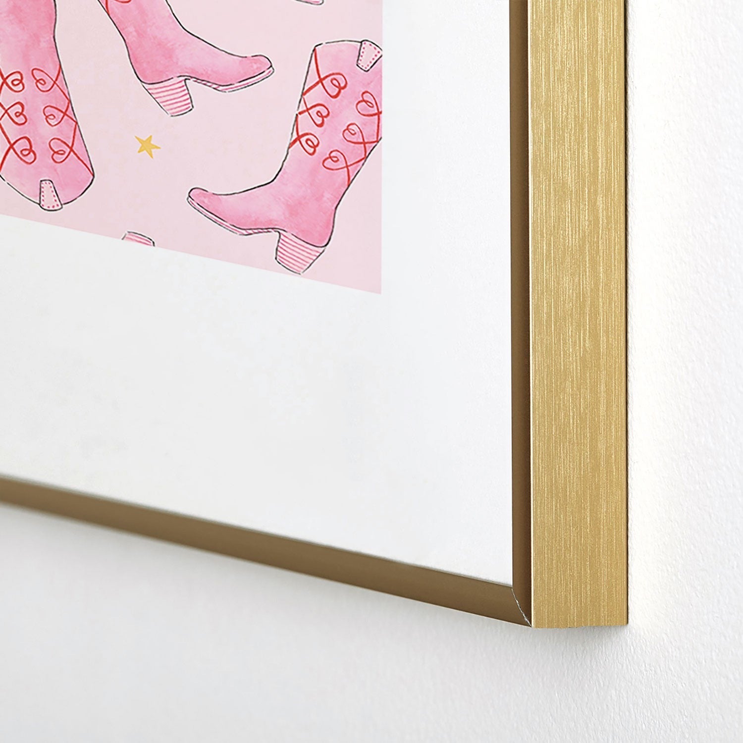 Love_Ryming Stars and Boots Metal Framed Art Print