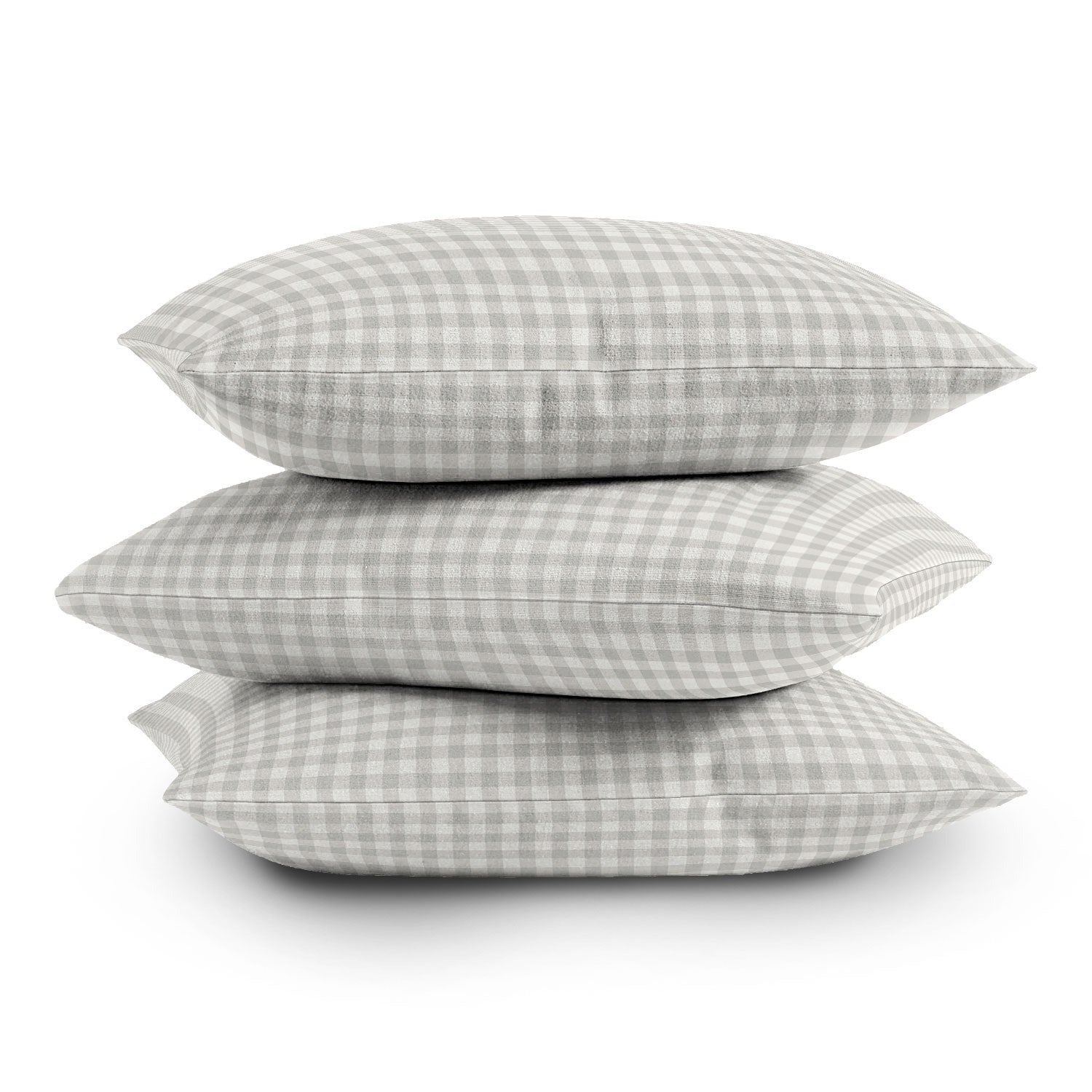 Colour Poems Gingham Plaid Pattern Cloud White Outdoor Throw Pillow