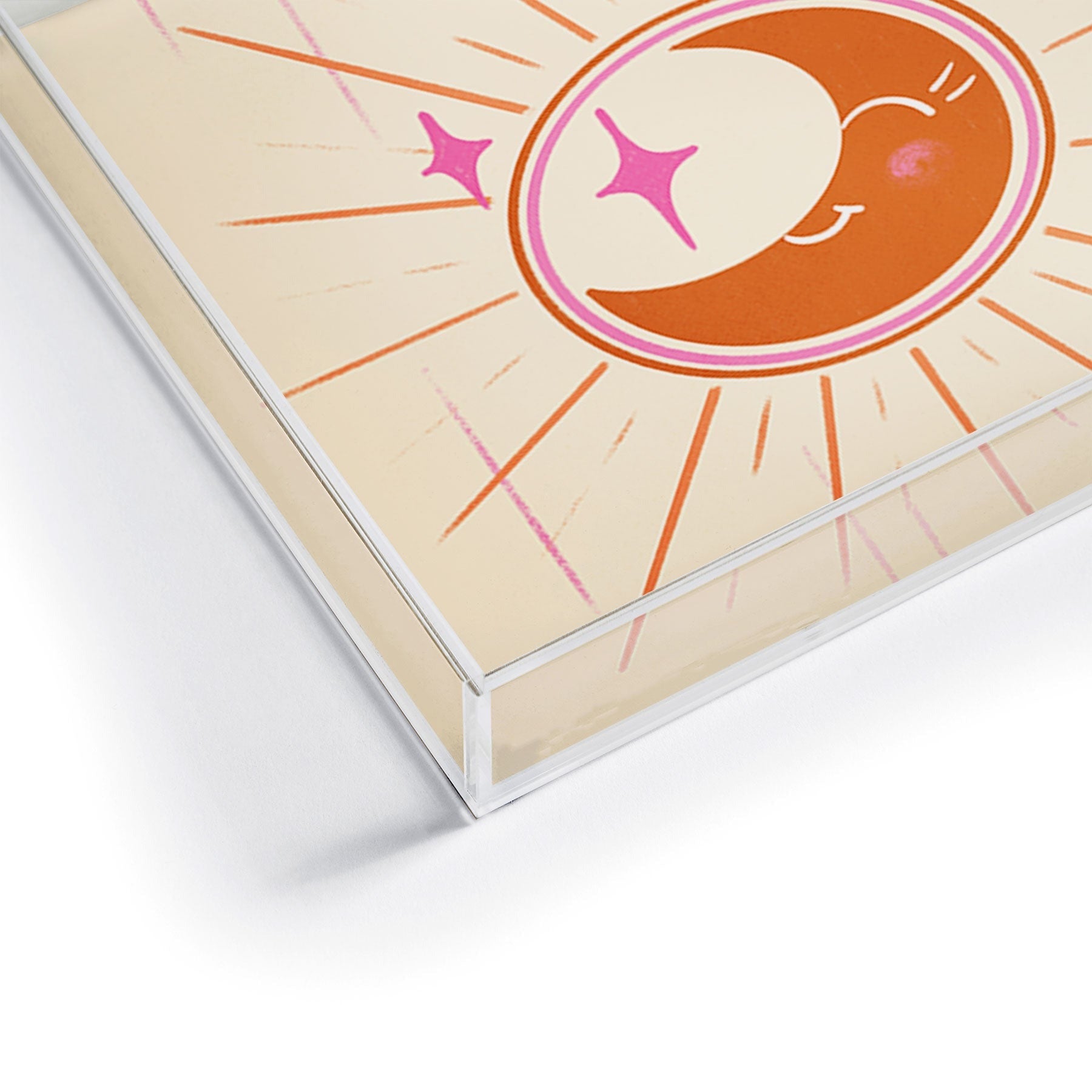 Little Om Celestial Moon cream Acrylic Tray