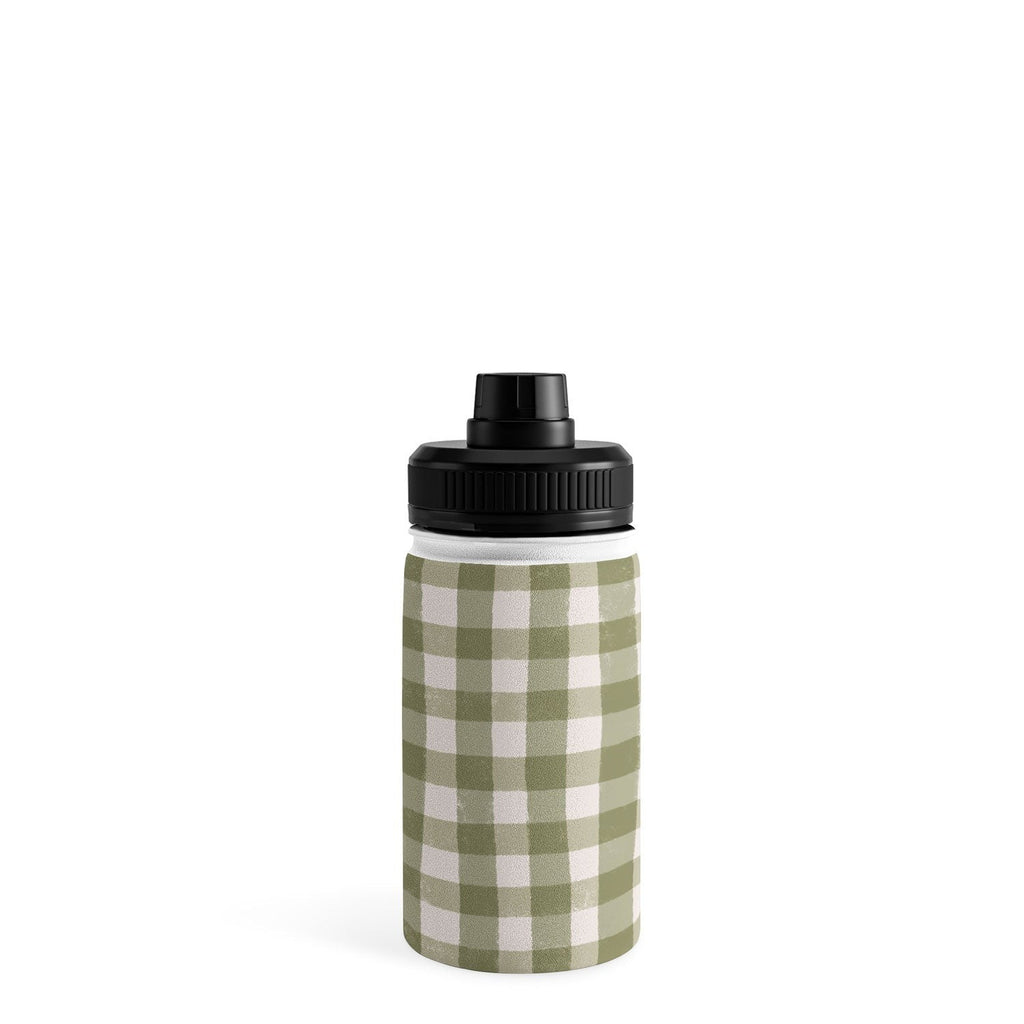 Menina Lisboa Rustic Green Plaid Water Bottle
