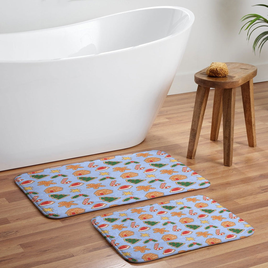 Love_Ryming Christmas Cookies Memory Foam Bath Mat