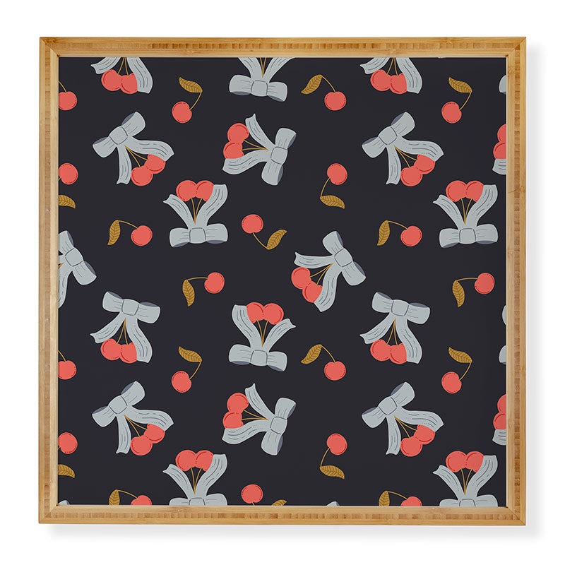 Jennifer Labre Cherries and Bows Framed Wall Art