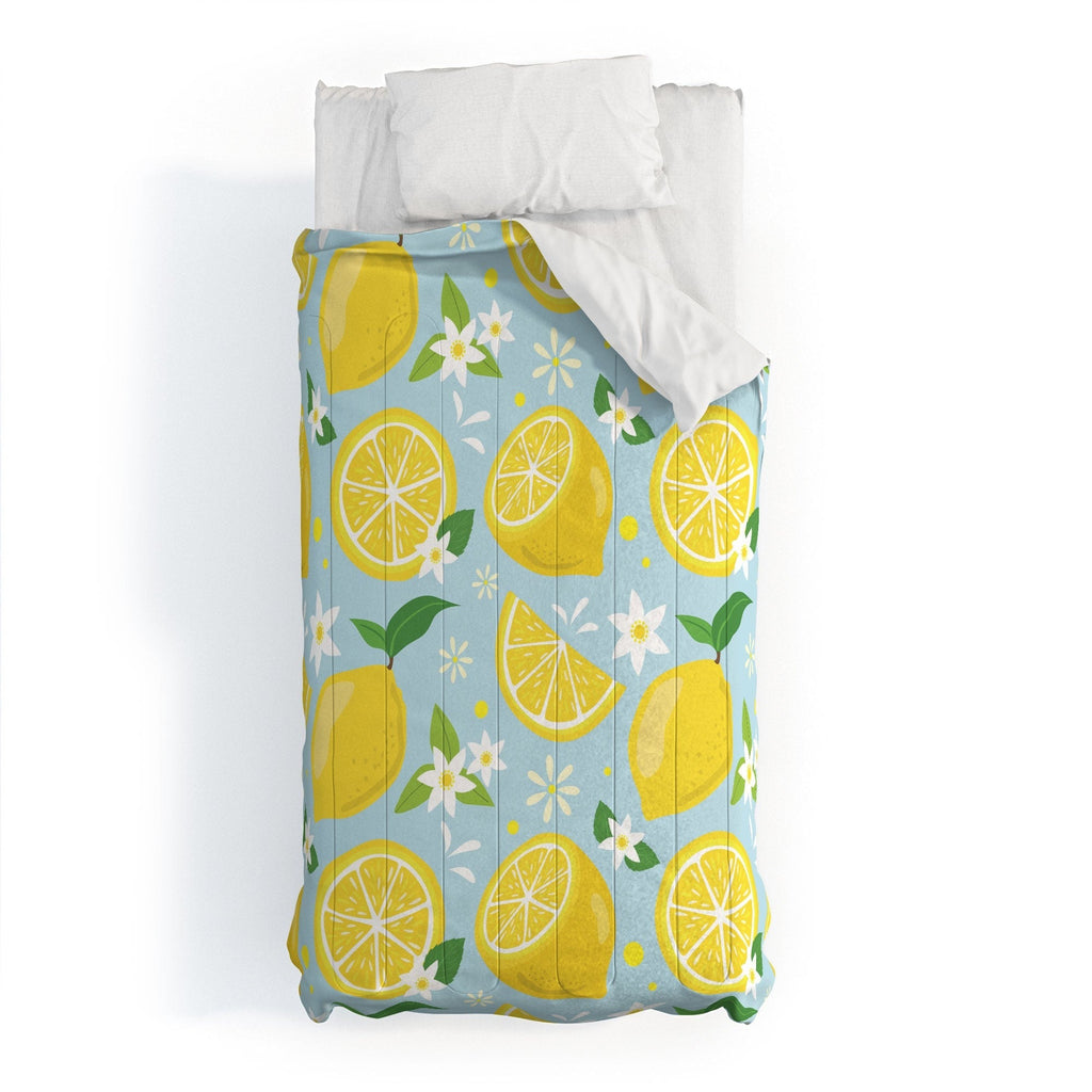 Design by Spark Lemony Fresh Florals Comforter