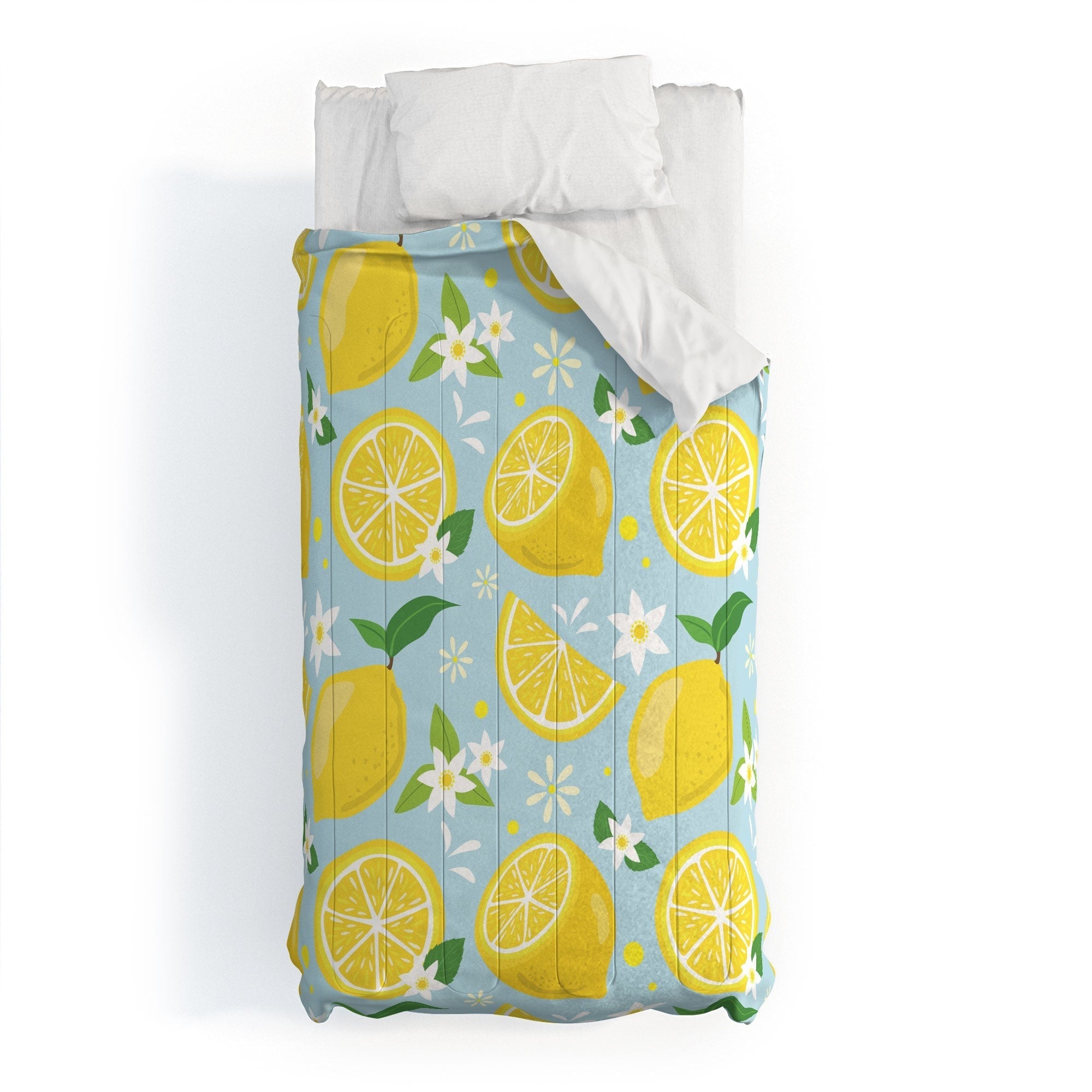 Design by Spark Lemony Fresh Florals Comforter