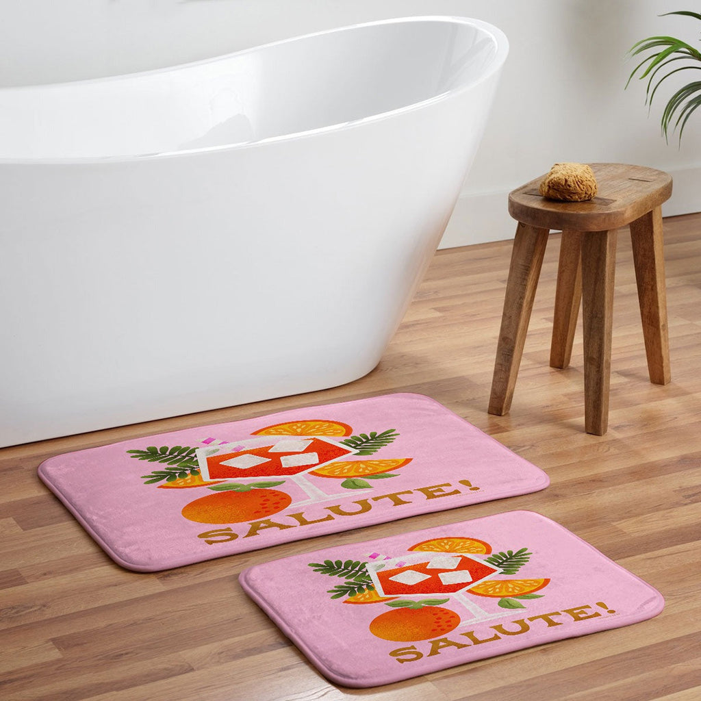 Jessica Molina Orange Spritz Memory Foam Bath Mat