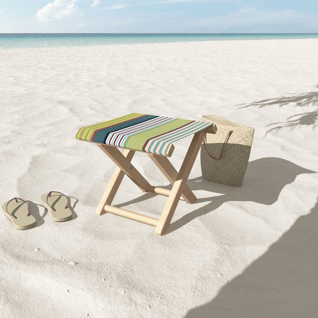 Marta Barragan Camarasa Colorful Stripe Delight Folding Stool