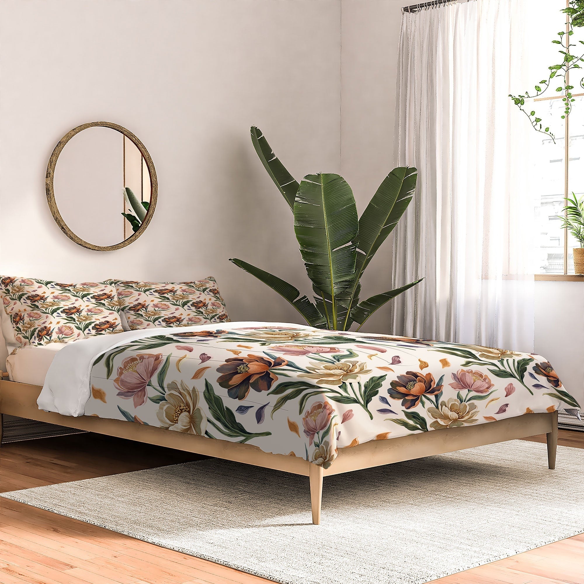 Marta Barragan Camarasa Hand Painted Peony Florals Comforter