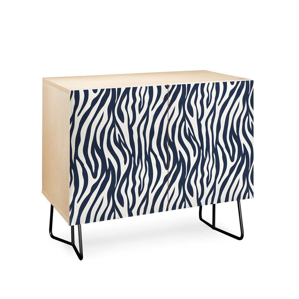 Avenie BR Navy Tiger Stripes Credenza