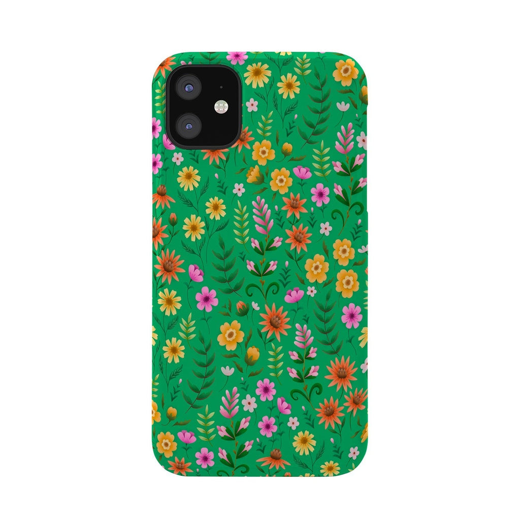 Pimlada Phuapradit Ditsy Spring Floral Green Phone Case
