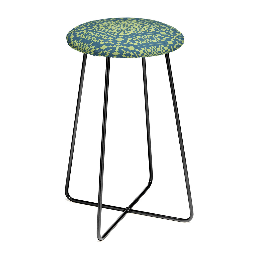 Marta Barragan Camarasa Nostalgic Grid Design Counter Stool
