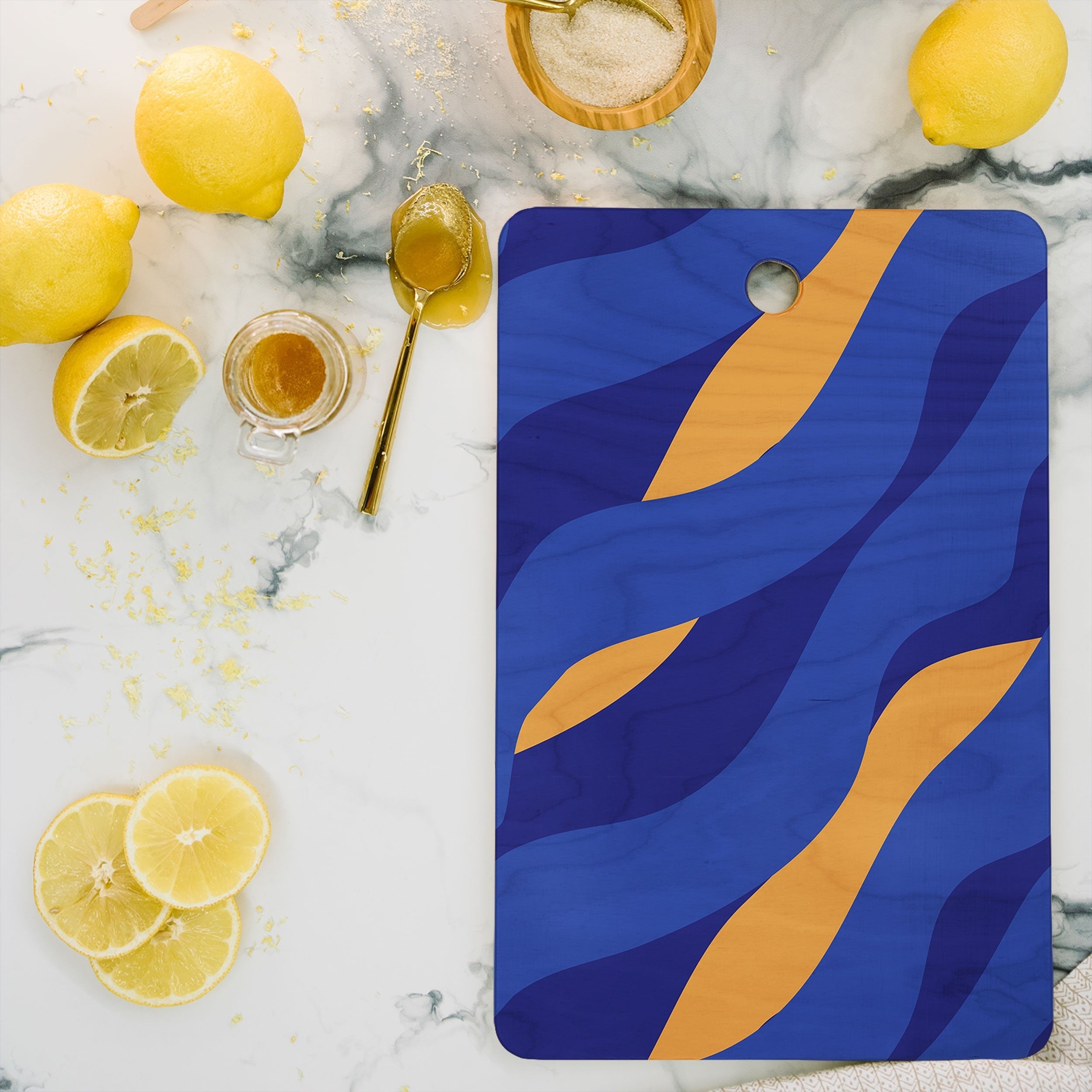 Camilla Foss Pebbles in Stream Cutting Board Rectangle
