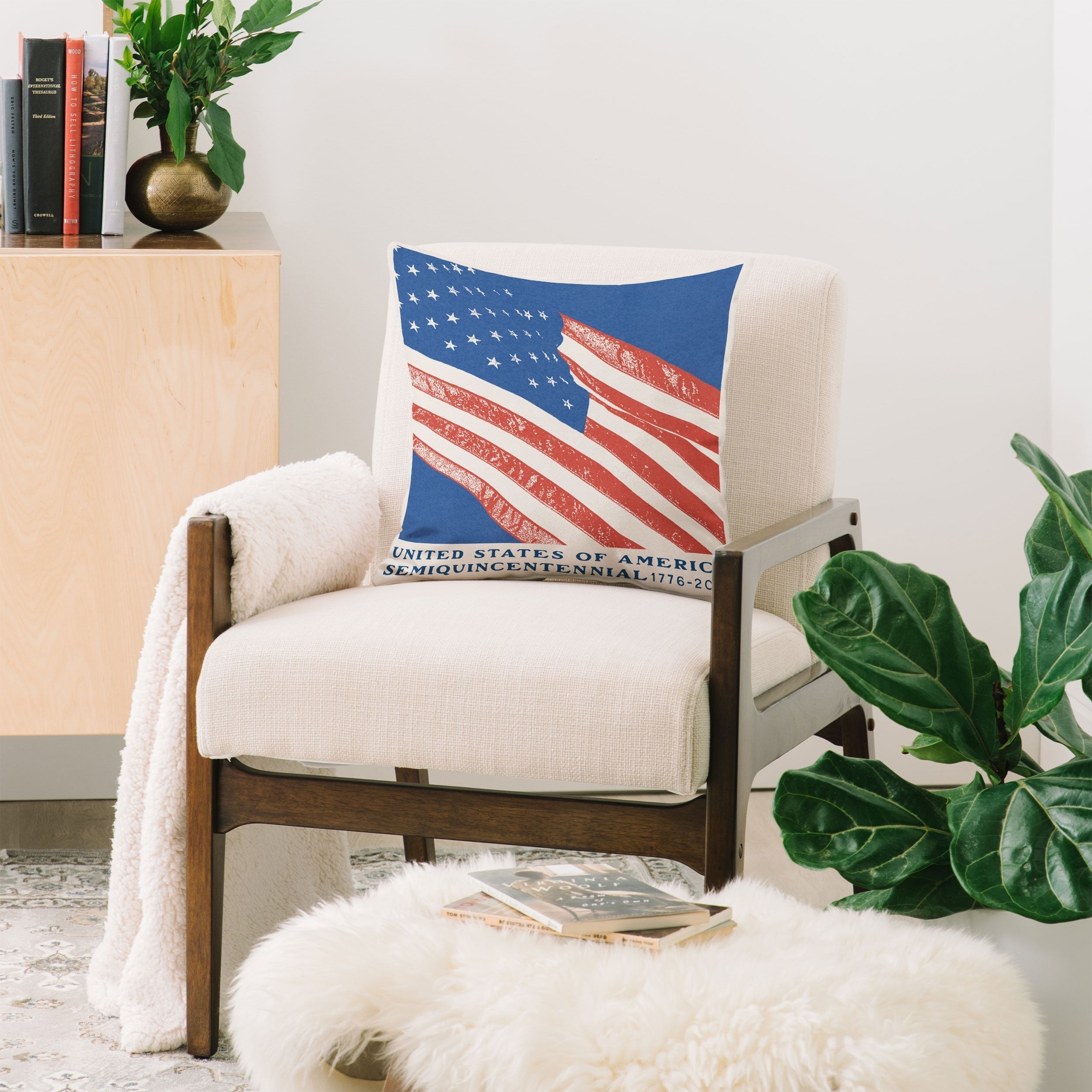 DENY Designs Stars n Stripes Semiquincentennial Throw Pillow