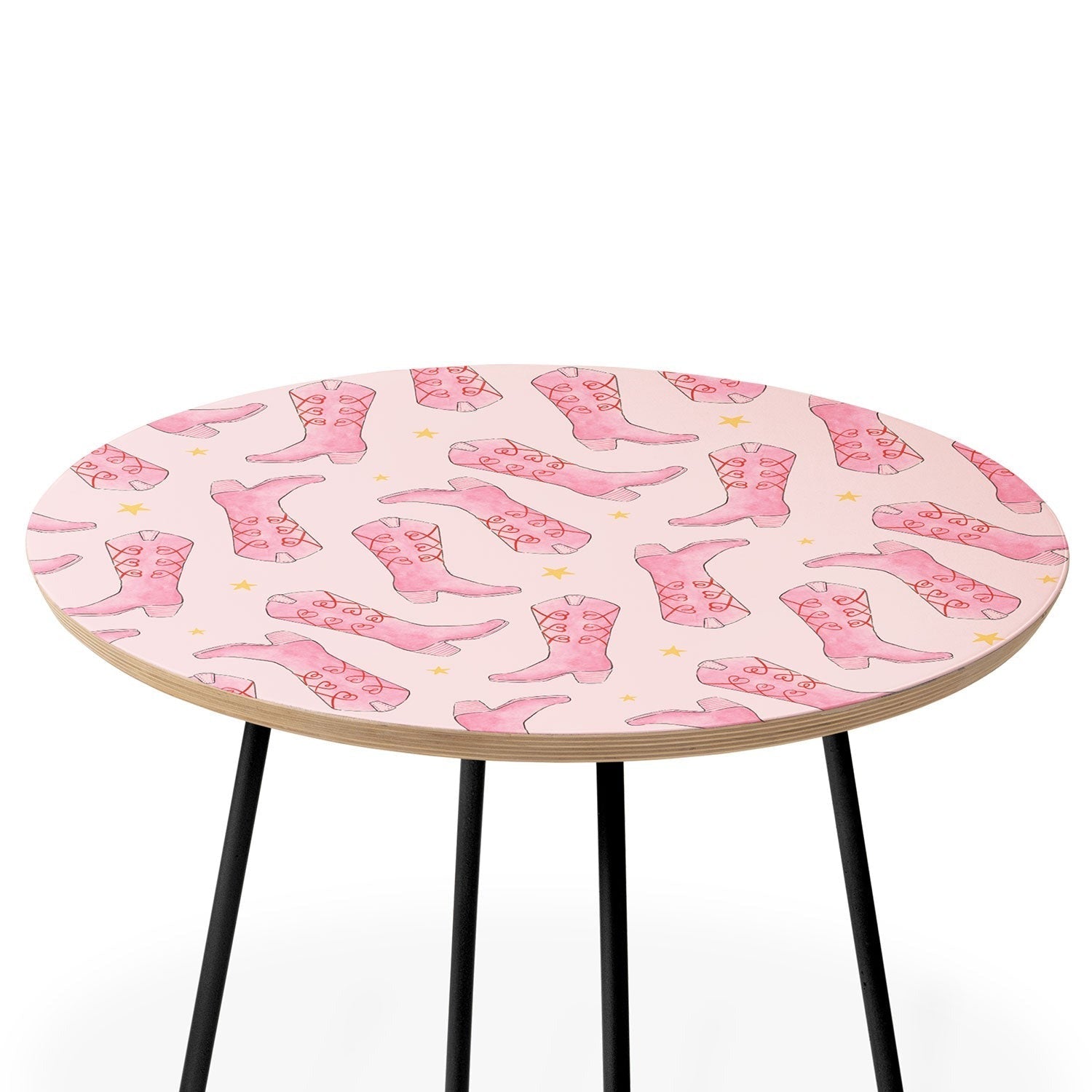 Love_Ryming Stars and Boots Round Side Table