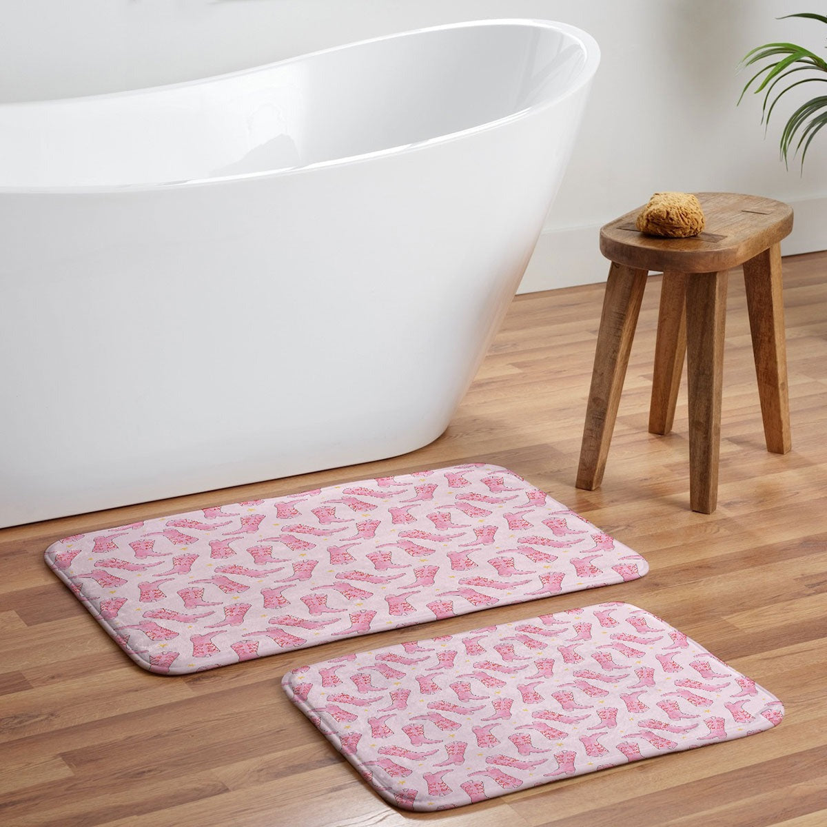 Love_Ryming Stars and Boots Memory Foam Bath Mat