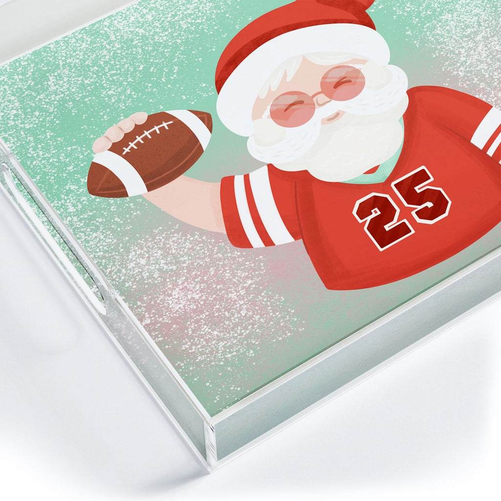 Design by Spark Sporty Football Santa Acrylic Tray