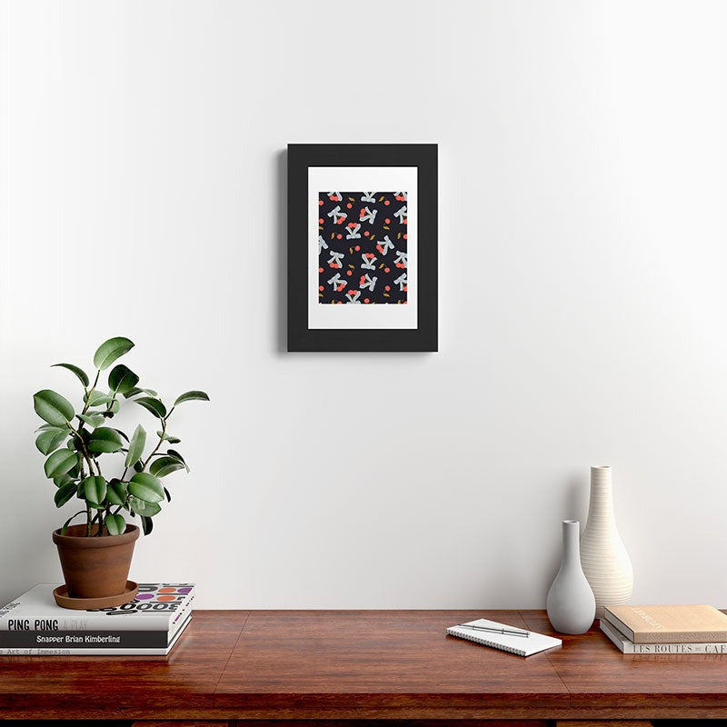 Jennifer Labre Cherries and Bows Framed Art Print