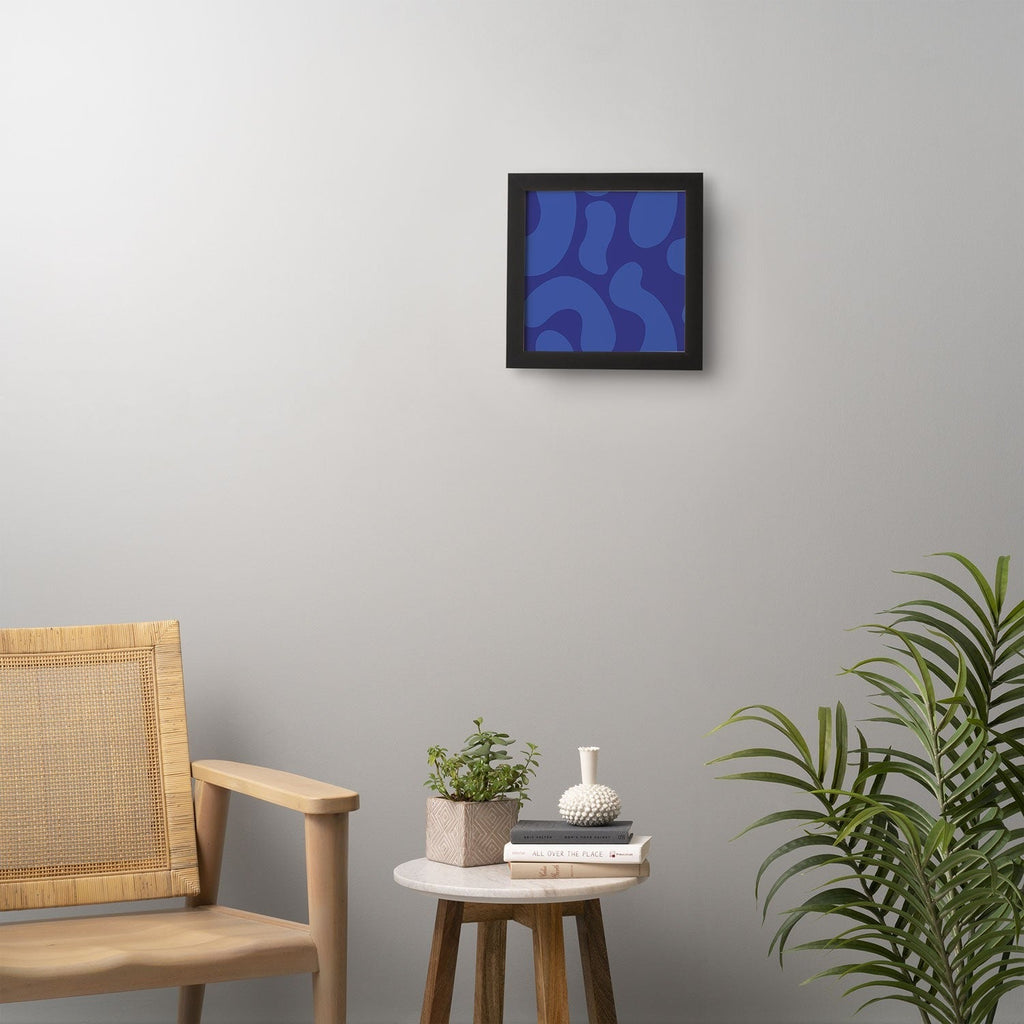 Camilla Foss Blue Pebble Framed Wall Art