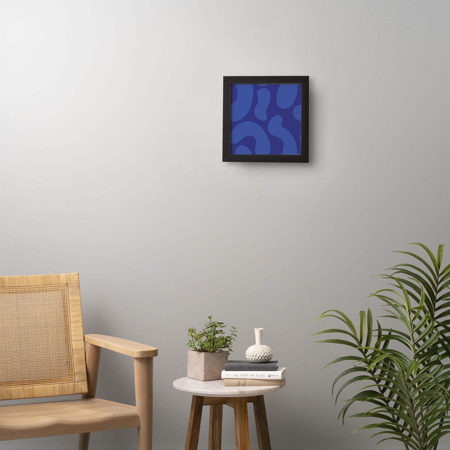 Camilla Foss Blue Pebble Framed Wall Art