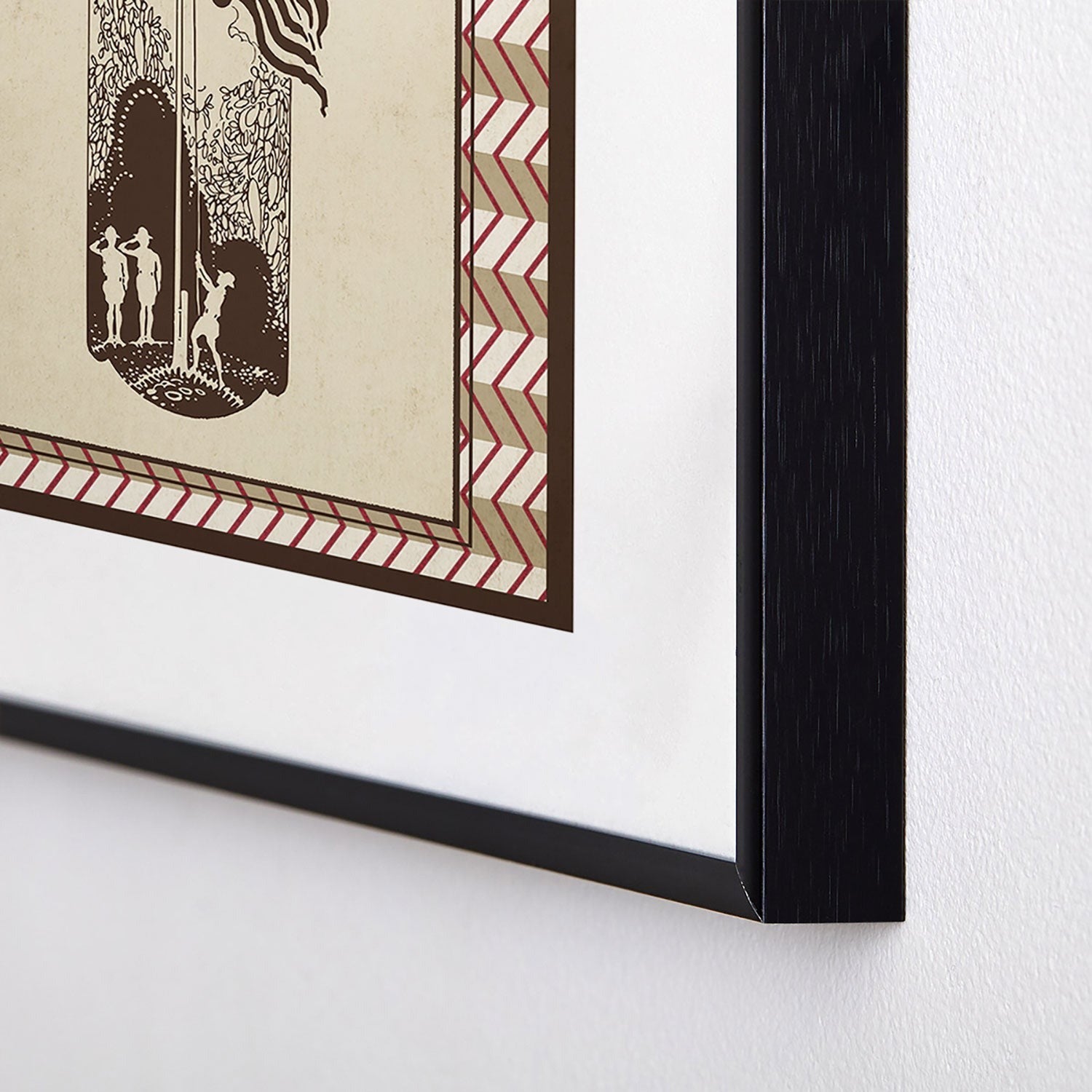 DENY Designs Flag Raisers Striped Square Metal Framed Art Print