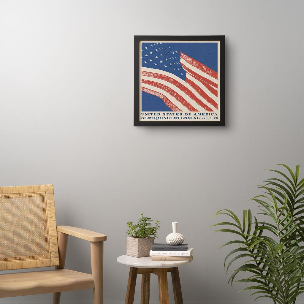 DENY Designs Stars n Stripes Semiquincentennial Framed Wall Art
