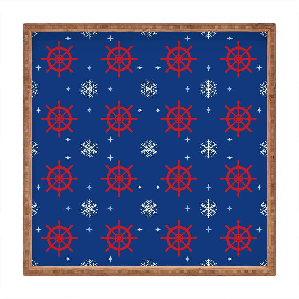 Design by Spark Holiday Helms and Snowflakes Square Tray