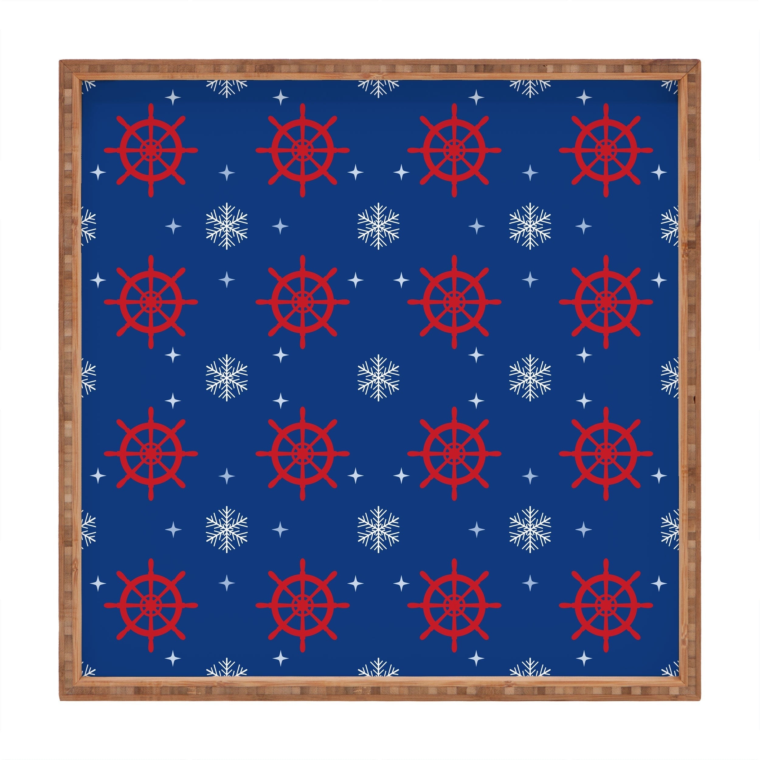 Design by Spark Holiday Helms and Snowflakes Square Tray