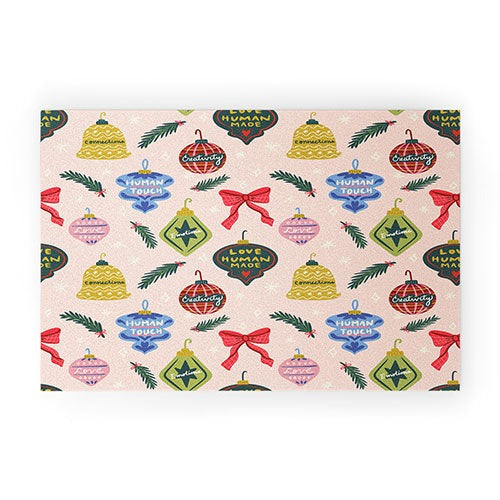 Design by Spark Love Human Made Christmas Ornaments Welcome Mat