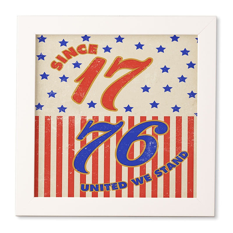DENY Designs 1776 Stars Framed Wall Art