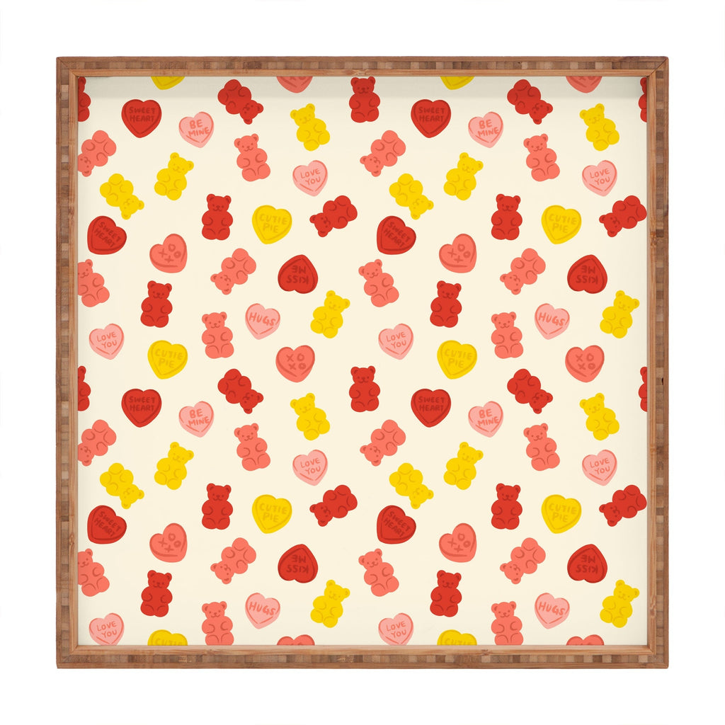 Design by Spark Gummy Bears and Candy Hearts Valentines Square Tray