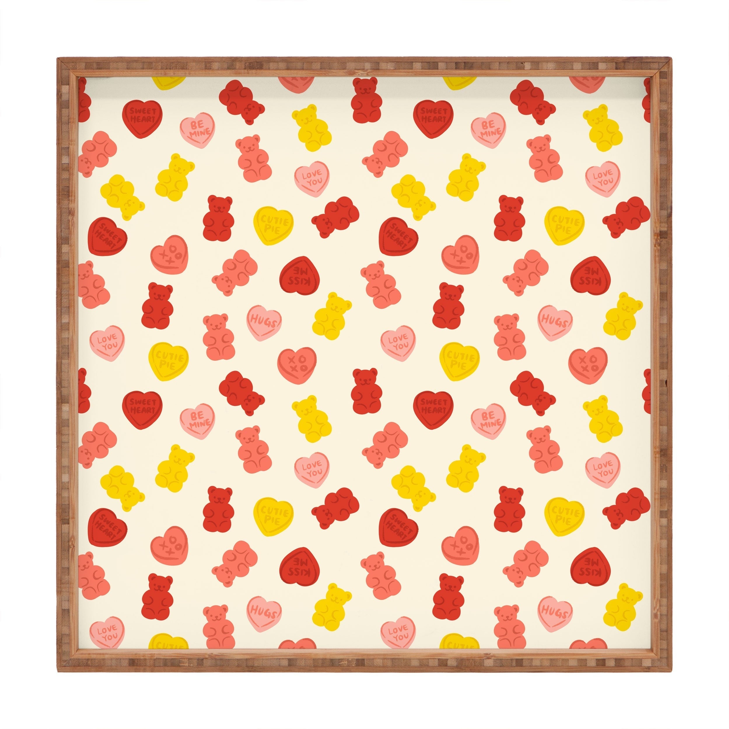 Design by Spark Gummy Bears and Candy Hearts Valentines Square Tray