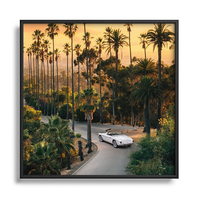Gal Design Sunset Blvd Square Metal Framed Art Print