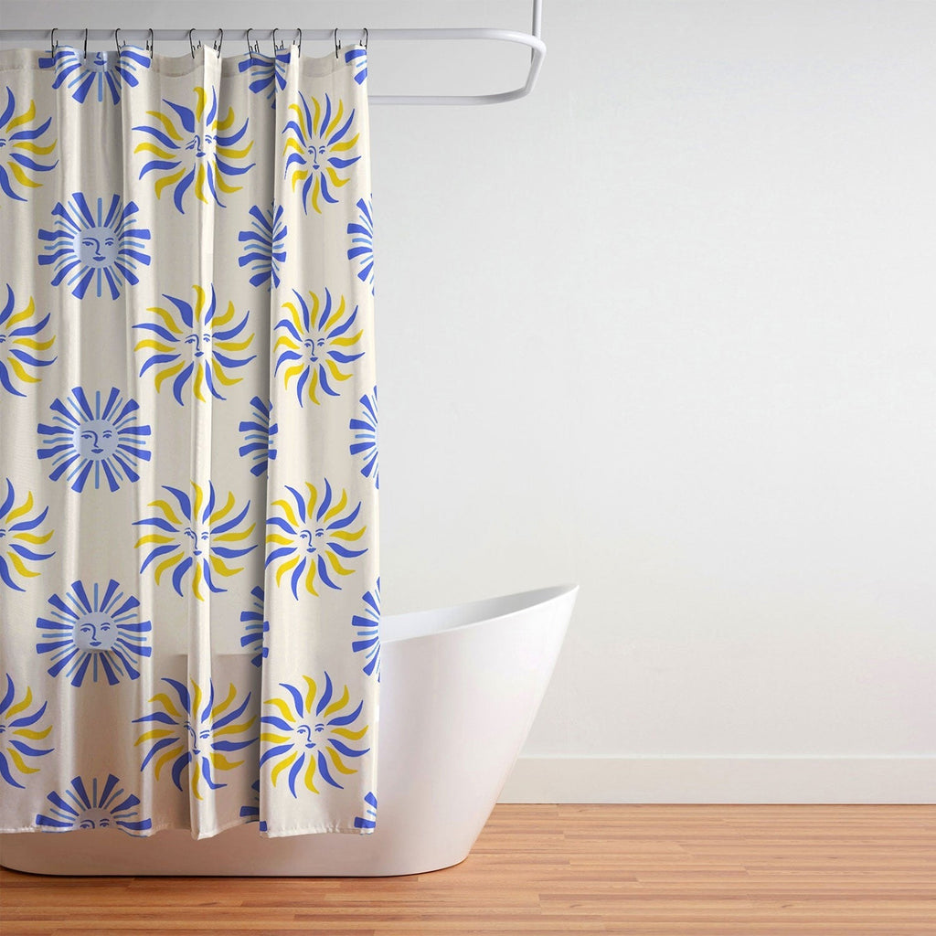 Design by Spark Dolce Vita Radial Sun Flames Shower Curtain