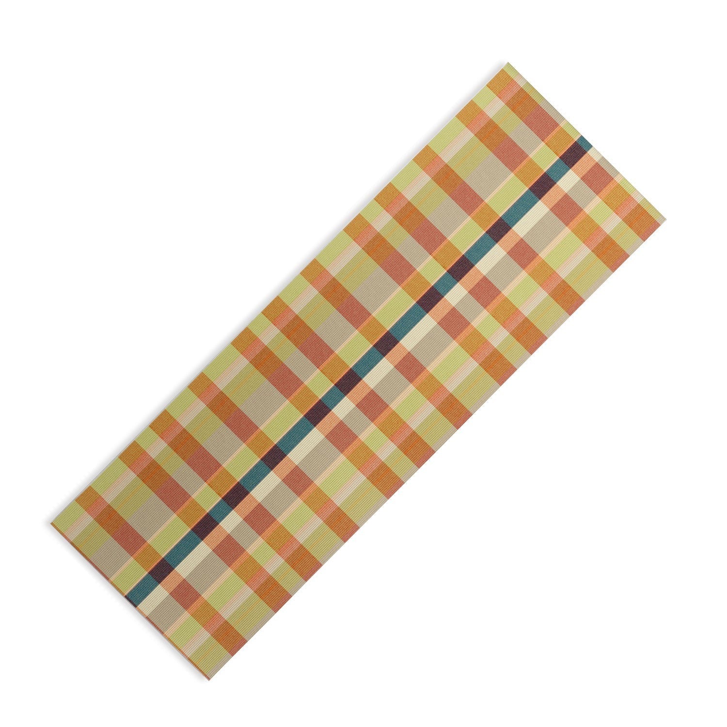 Marta Barragan Camarasa Retro Picnic Plaid Warm Tones Yoga Mat