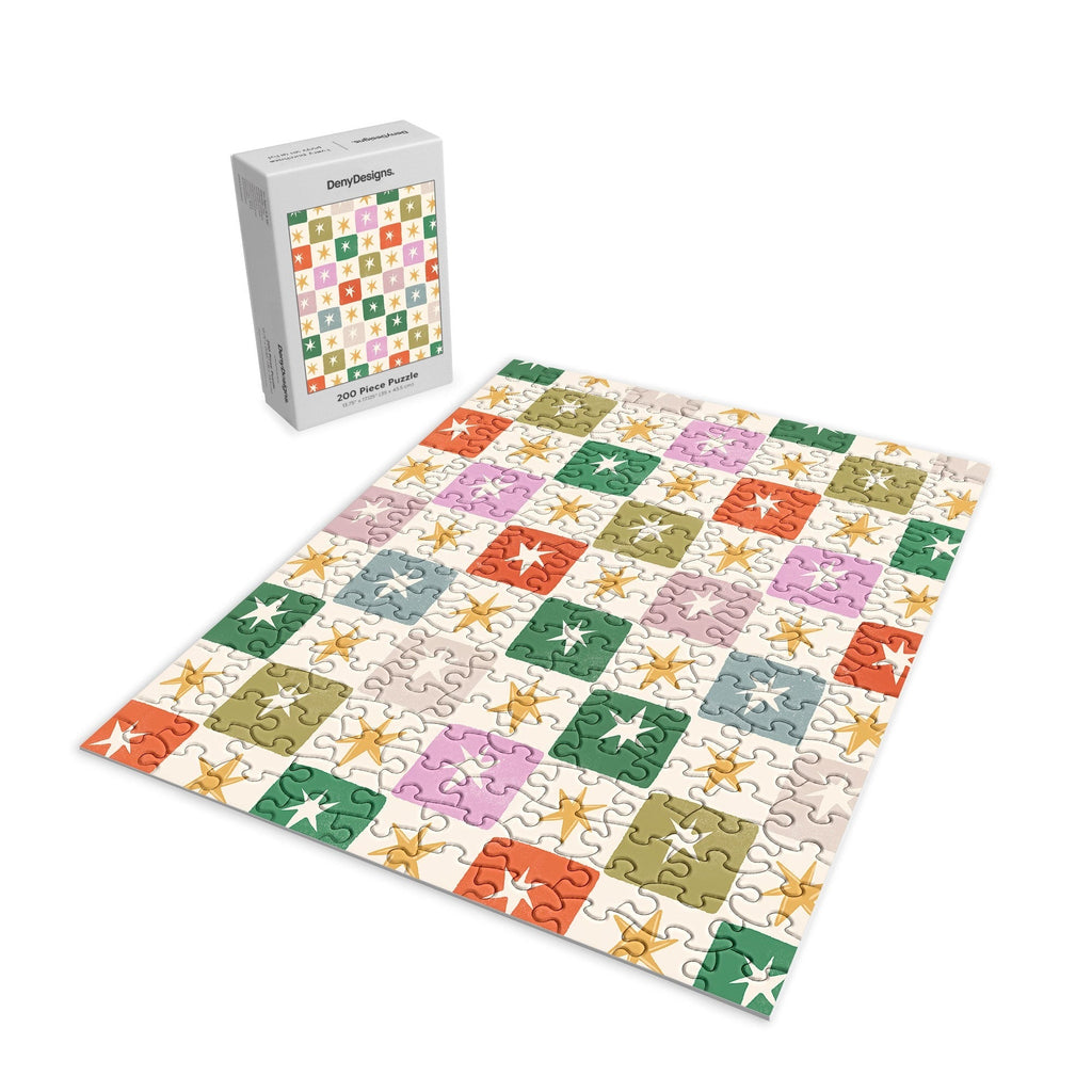 LouBruzzoni Retro Star Block Pattern Puzzle