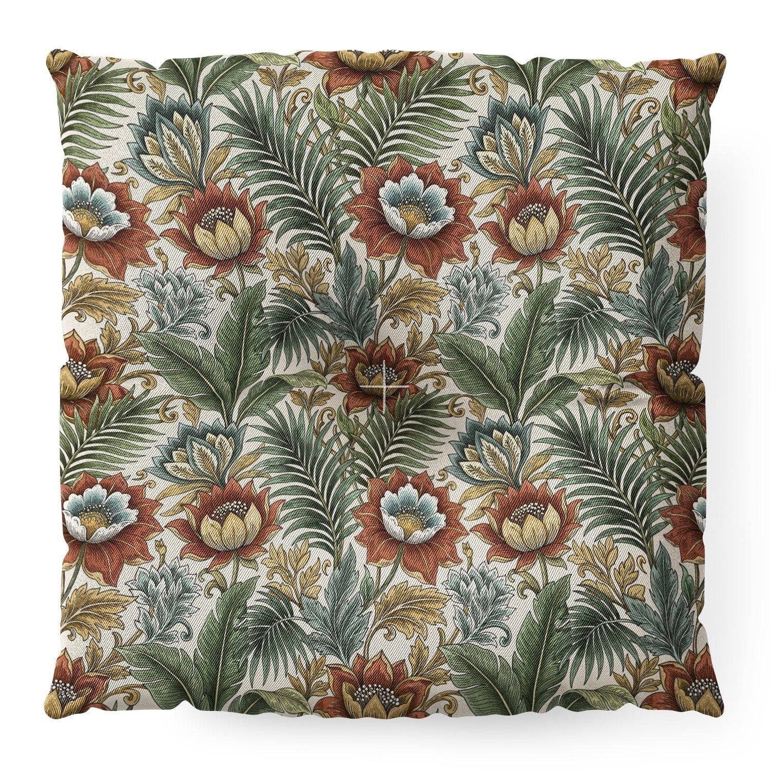Marta Barragan Camarasa Retro Jungle Garden Floor Pillow Square