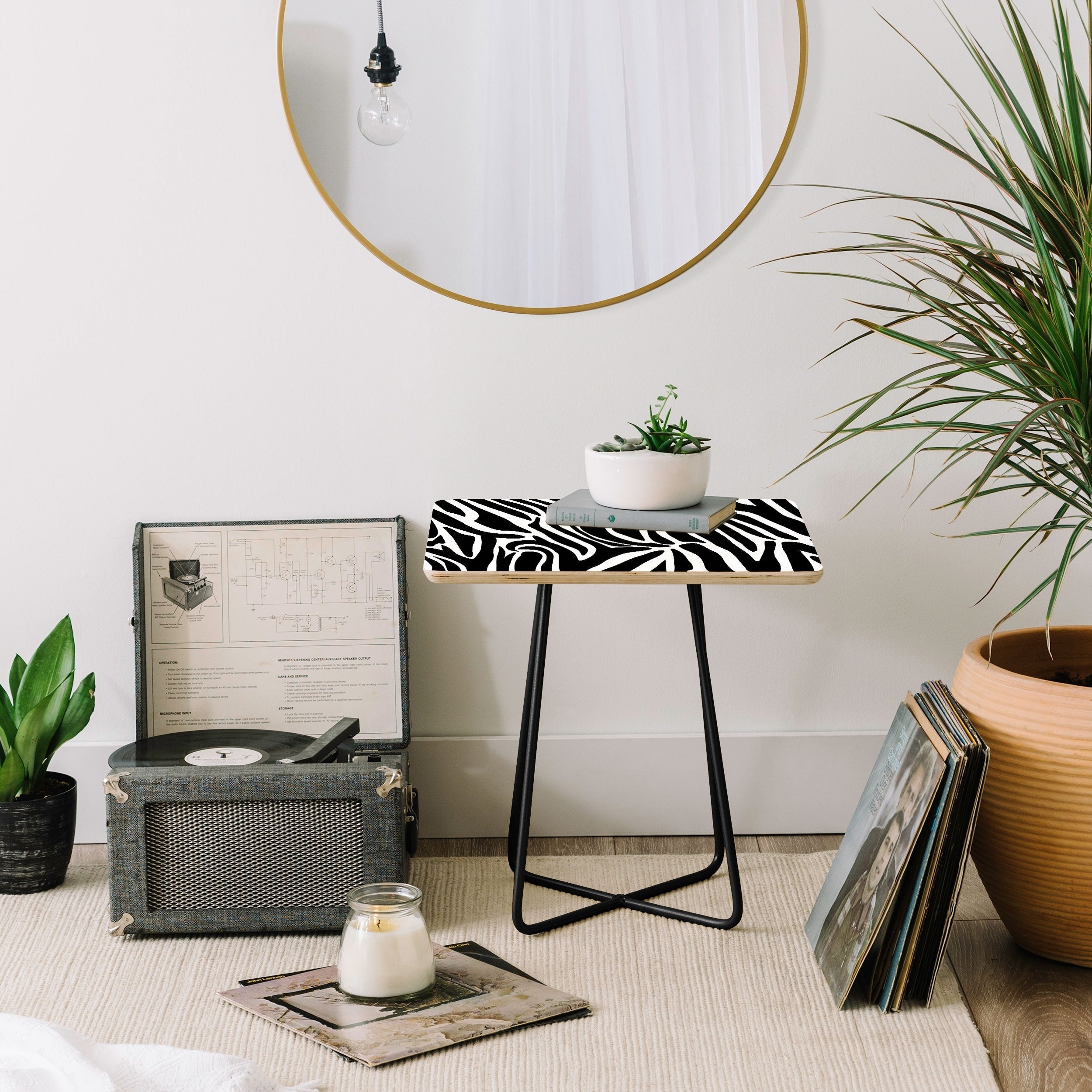 Jennifer Labre Wild Zebra Side Table