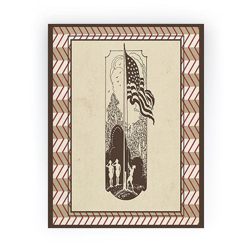 DENY Designs Flag Raisers Striped Square Mini Art Print
