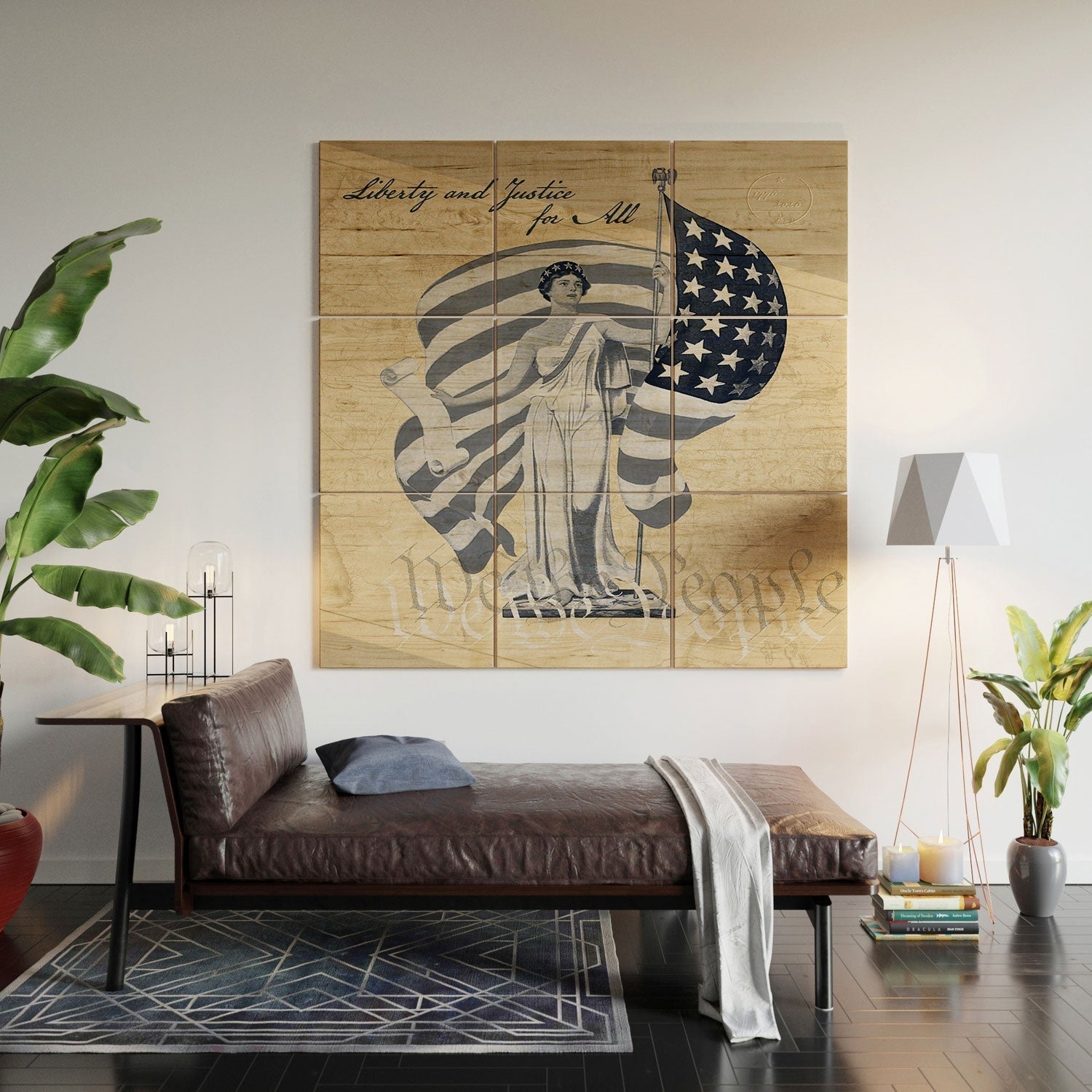 DENY Designs Liberty and Justice Woman Wood Wall Mural