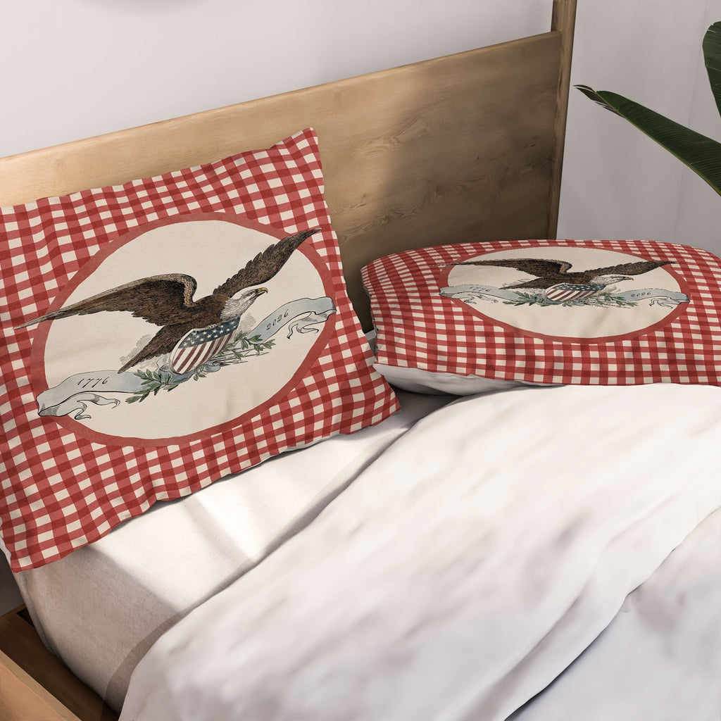 DENY Designs Gingham Eagle Pillow Shams