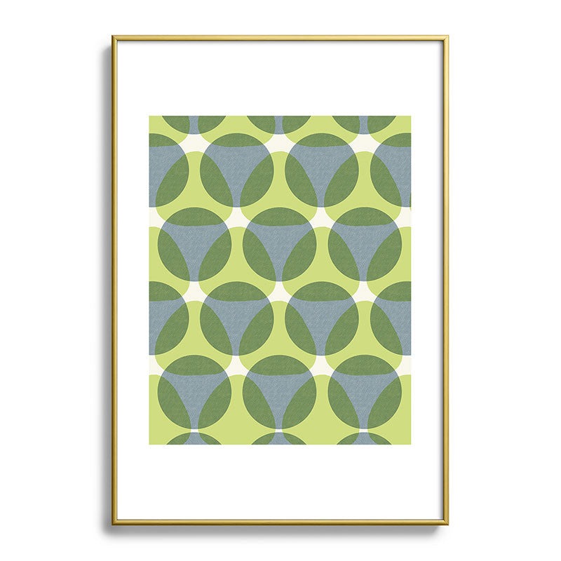 Marta Barragan Camarasa Stylish Retro Circle Metal Framed Art Print