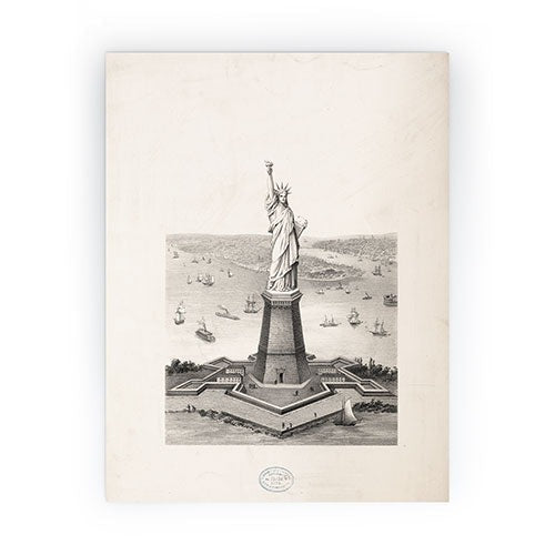 DENY Designs Vintage Lady Liberty Mini Art Print
