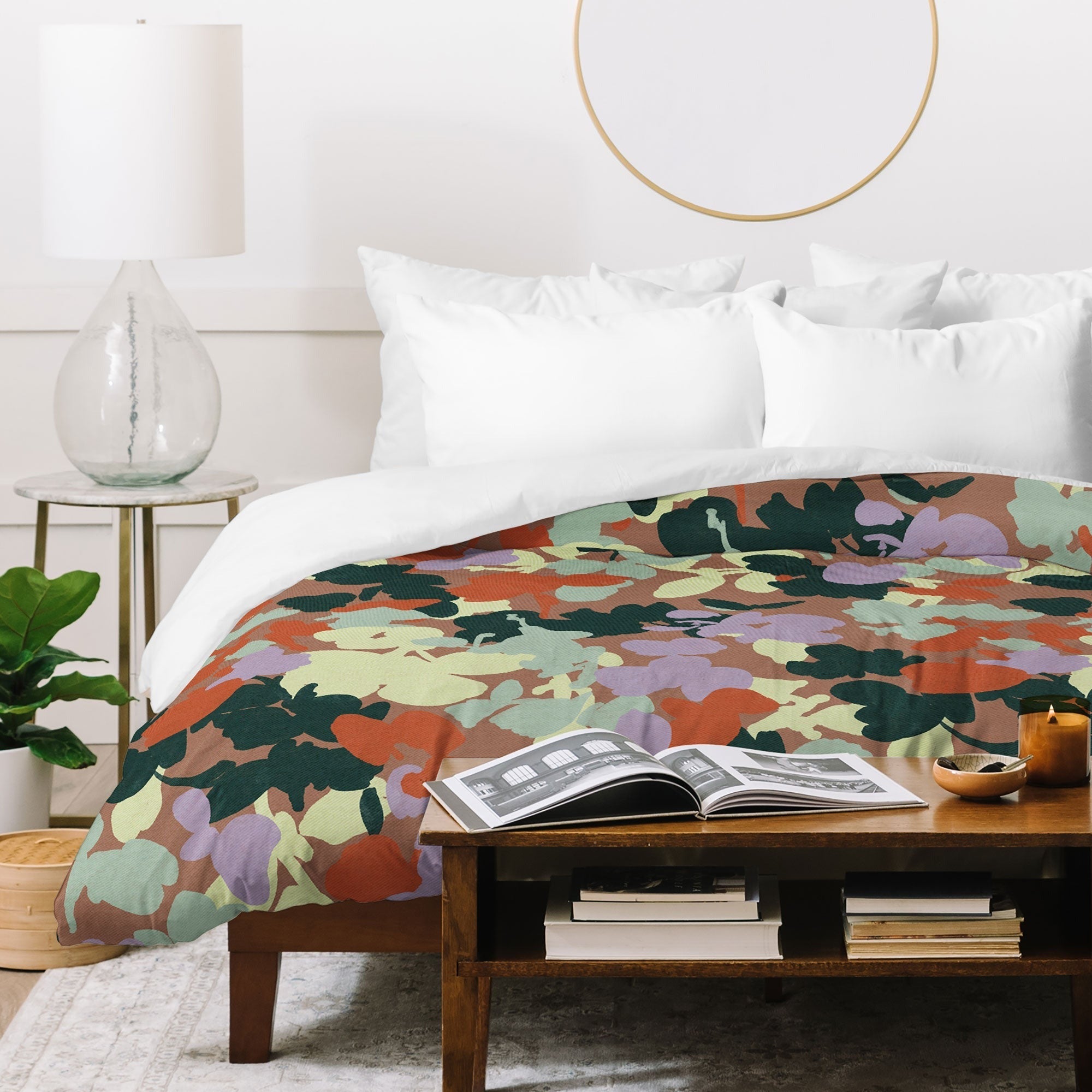 Marta Barragan Camarasa Retro Bloom Medley Duvet Cover