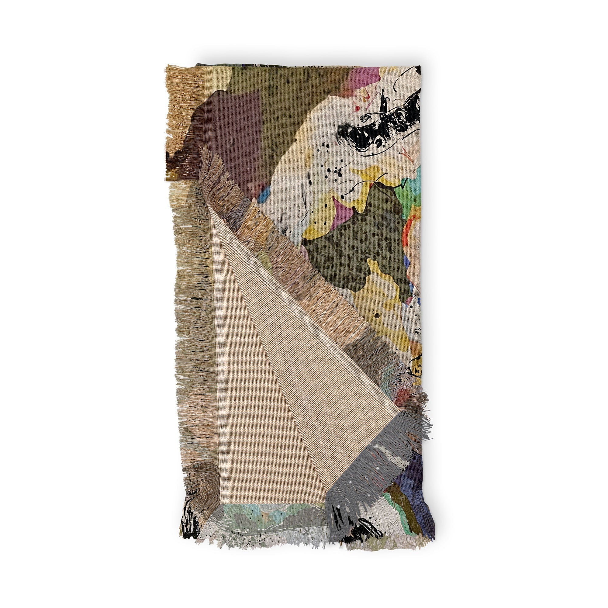 83 Oranges Echoes Beneath the Surface Throw Blanket