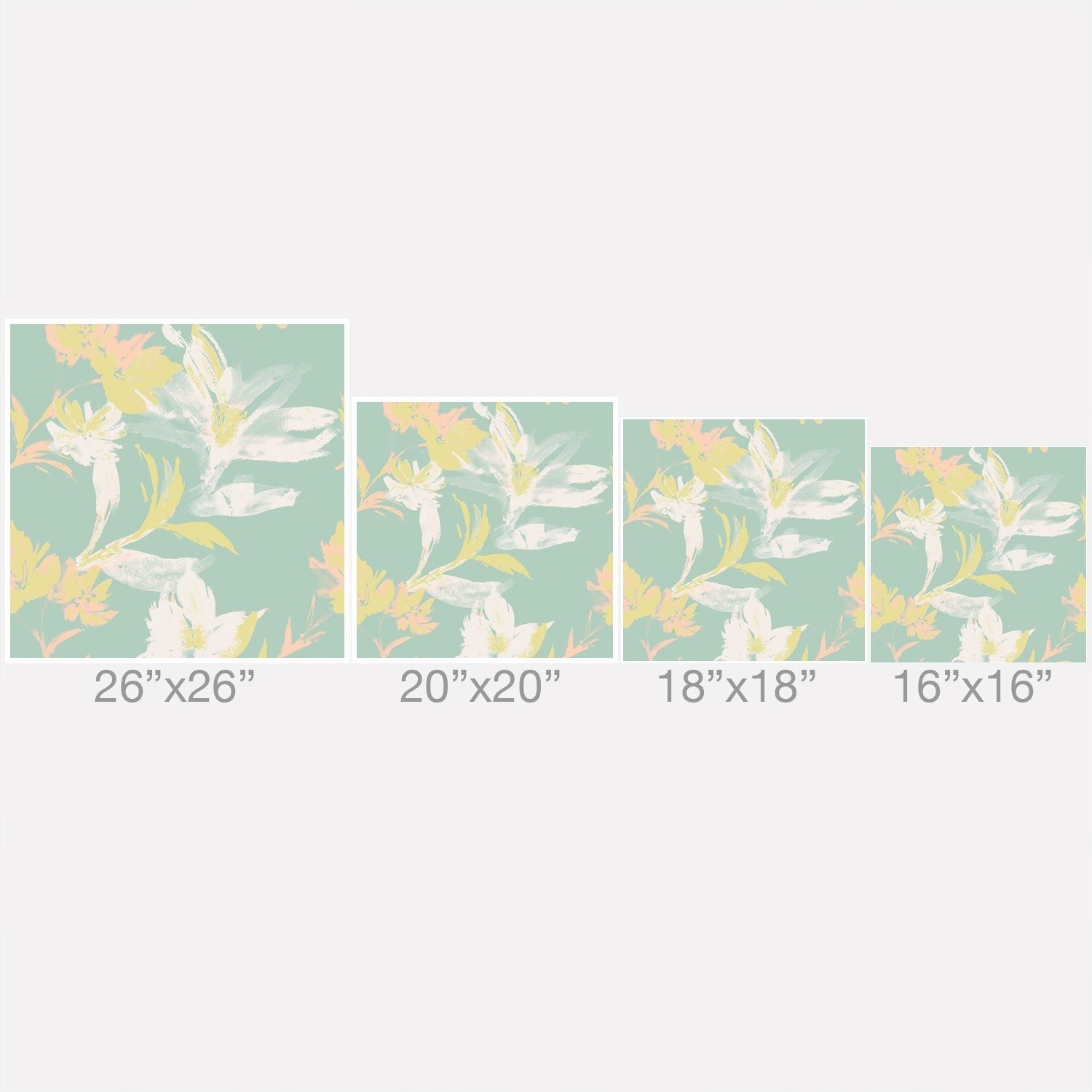 Gabriela Fuente Emma Floral Mint Outdoor Throw Pillow